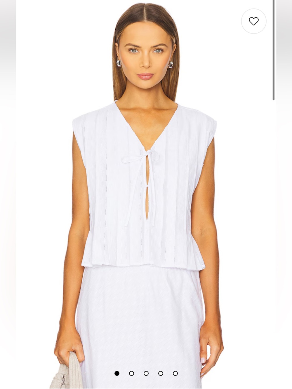 NWOT 🤍 LNA Kala Eyelet Top in White